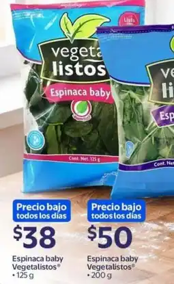 Walmart Vegetalistos espinaca baby oferta