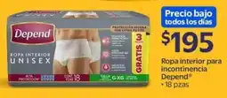 Walmart Depend ropa interior unisex oferta
