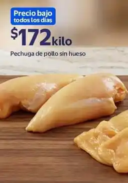 Walmart Pechuga de pollo sin hueso oferta