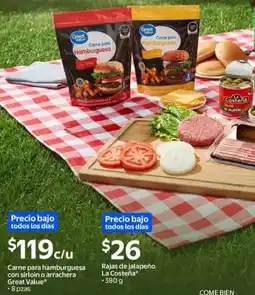 Walmart Great Value Carne para Hamburguesa oferta