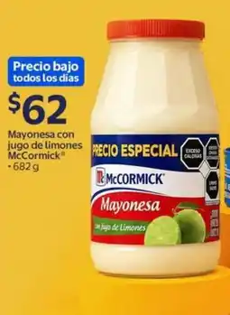 Walmart McCormick Mayonesa con Jugo de Limones oferta