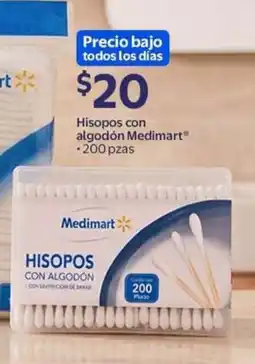 Walmart Medimart hisopos con algodón oferta