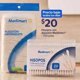 Walmart Medimart hisopos con algodón oferta