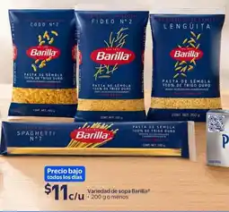 Walmart Barilla variedad de sopa oferta