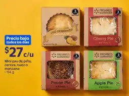 Walmart Mini pay de piña, cereza, nuez o manzana oferta