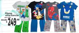 Casa Ley Pijamas varias licencias para niño oferta