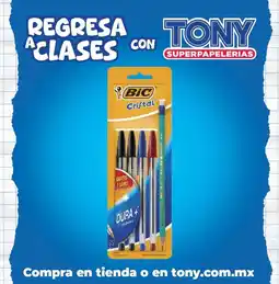 Tony Super Papelerías bic cristal oferta