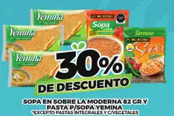 Merco sopa en sobre la moderna pasta p/sopa yemina oferta