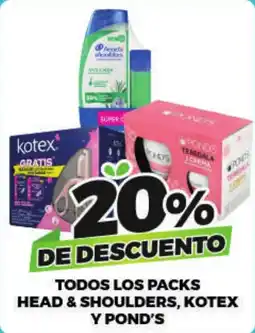 Merco head & shoulders, kotex y pond's oferta
