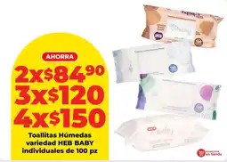 HEB heb baby toallitas húmedas oferta