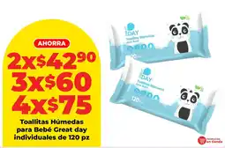 HEB Great day Toallitas Húmedas para Bebé oferta