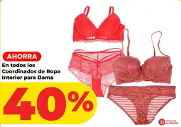 HEB AHORRA En todos los Coordinados de Ropa Interior para Dama oferta