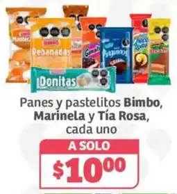 Soriana Híper Bimbo Panes y pastelitos, Marinela y Tía Rosa oferta
