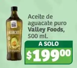 Soriana Híper Valley Foods aceite de aguacate puro oferta