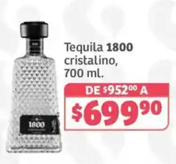 Soriana Híper Tequila 1800 cristalino oferta