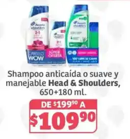 Soriana Híper Head & Shoulders shampoo anticaída o suave y manejable oferta