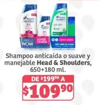 Soriana Híper Head & Shoulders shampoo anticaída o suave y manejable oferta