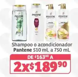 Soriana Híper Pantene shampoo o acondicionador oferta