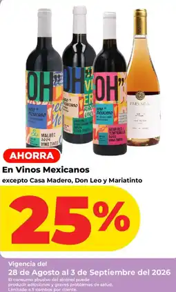 HEB OH Vino Mexicano oferta