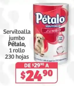 Soriana Híper Pétalo servitoalla jumbo oferta