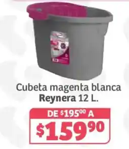 Soriana Híper Reynera cubeta magenta blanca oferta