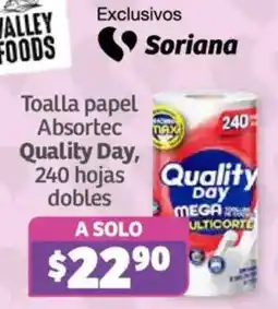 Soriana Híper Absortec Quality Day oferta