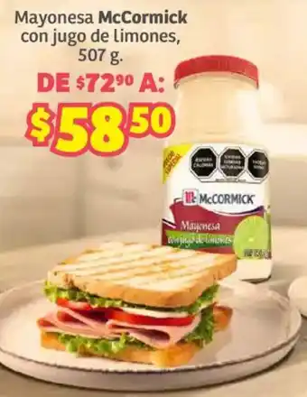 Mayonesa McCormick con jugo de limones