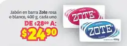 Soriana Híper jabón en barra zote rosa o blanco oferta