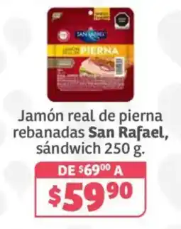 Soriana Híper San Rafael jamón real de pierna rebanadas oferta