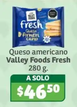 Soriana Híper Valley Foods Fresh Queso americano oferta