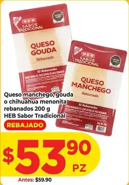 HEB Heb - queso gouda rebanado oferta