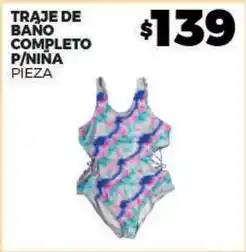 Traje de bano completo p/niña pieza