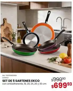 Woolworth Ekco - set de 5 sartenes oferta