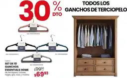 Woolworth Essentials home - set de 10 ganchos de terciopelo oferta