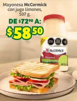 Soriana Súper Mayonesa McCormick con jugo limones oferta