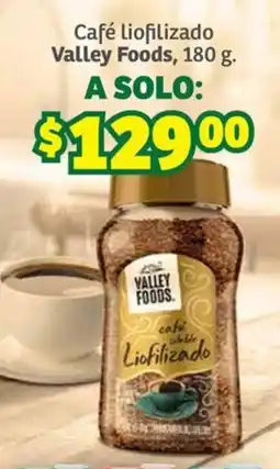 Soriana Súper Valley Foods café soluble Liofilizado oferta