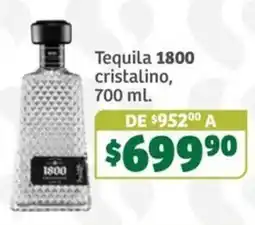 Soriana Súper Tequila 1800 cristalino oferta