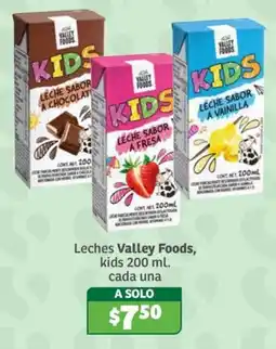 Soriana Súper Leches Valley Foods, kids oferta