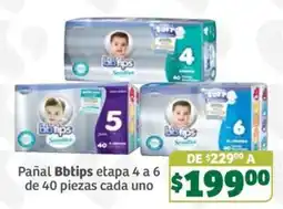 Soriana Súper Pañal Bbtips etapa 4 a 6 oferta
