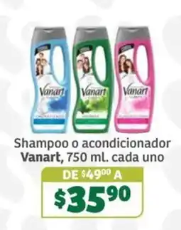 Soriana Súper Vanart shampoo o acondicionador oferta