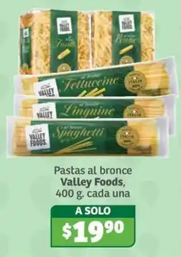 Soriana Súper Valley Foods Pastas al bronce oferta