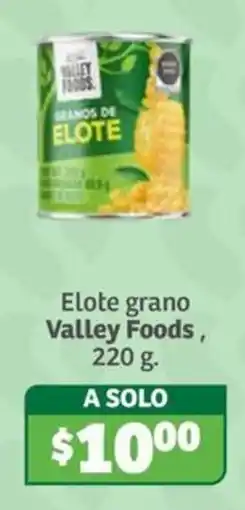 Soriana Súper Valley Foods elote grano oferta