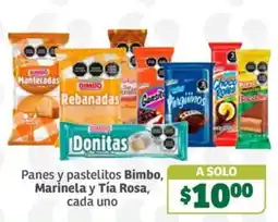 Soriana Súper Bimbo Panes y pastelitos Marinela y Tía Rosa oferta