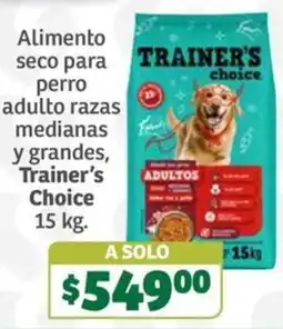Soriana Súper Trainer's Choice Alimento seco para perro adulto razas medianas y grandes oferta