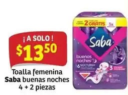 Soriana Express Saba toalla femenina buenas noches oferta