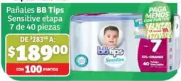 Soriana Express bb tips Pañales Sensitive etapa 7 oferta