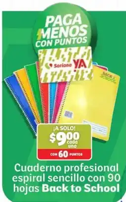 Soriana Express Soriana Cuaderno profesional espiral sencillo oferta