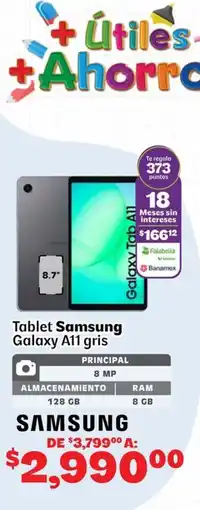 Soriana Express Samsung Tablet Galaxy A11 gris oferta