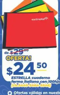 Super Gutiérrez estrella cuaderno forma italiana oferta