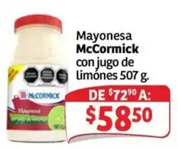 Soriana Express Mayonesa McCormick con jugo de limones oferta